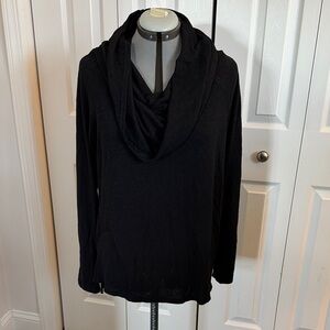 Women's Black Lightweight Cowl Neck Sweater